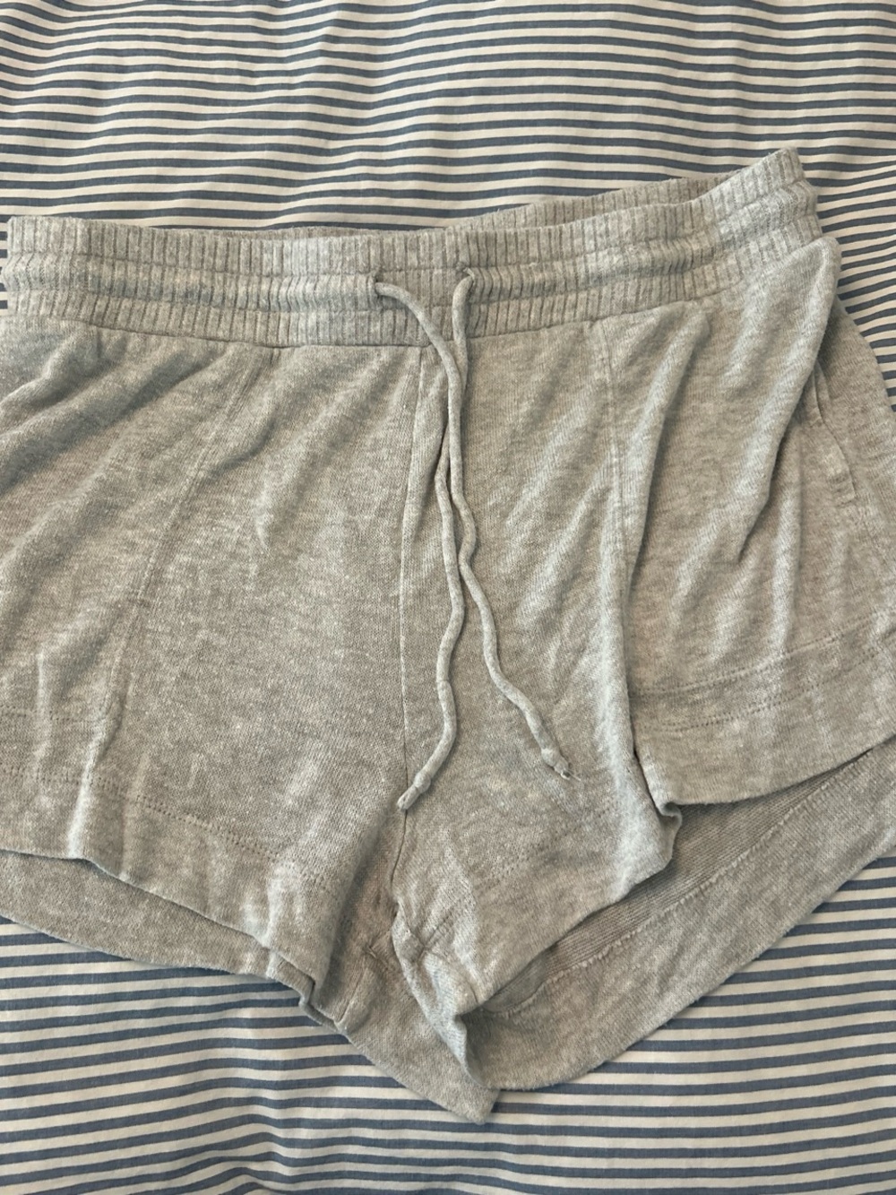 Target Light Gray Knit Lounge Shorts with Drawstring